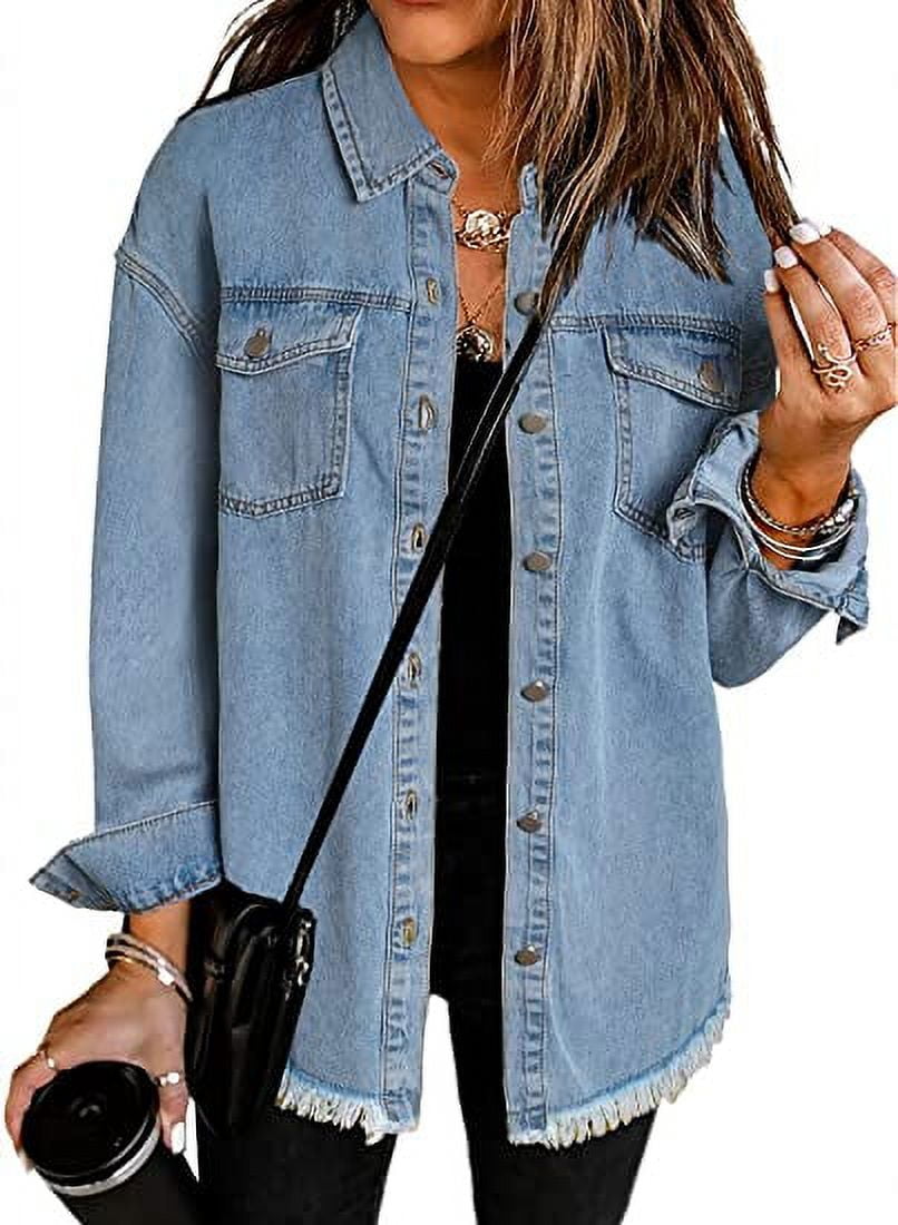 Eytino-Denim-Jacket-for-Women-Long-Sleeve-Boyfriend-Jean-Jacket-Loose-Coat-Sky-Blue-S-Female_0be474ce-cd4f-44d9-8af9-c0f95f8e6d33.c15b0dbe0776e2152d3b099fe3002331 Eytino Denim Jacket for Women Long Sleeve Boyfriend Jean Jacket Loose Coat Sky Blue S Female - Image 1